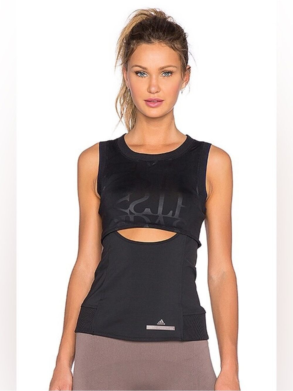 Adidas Stella McCartney ClimaCool Run Perf Tank in Black Size Medium